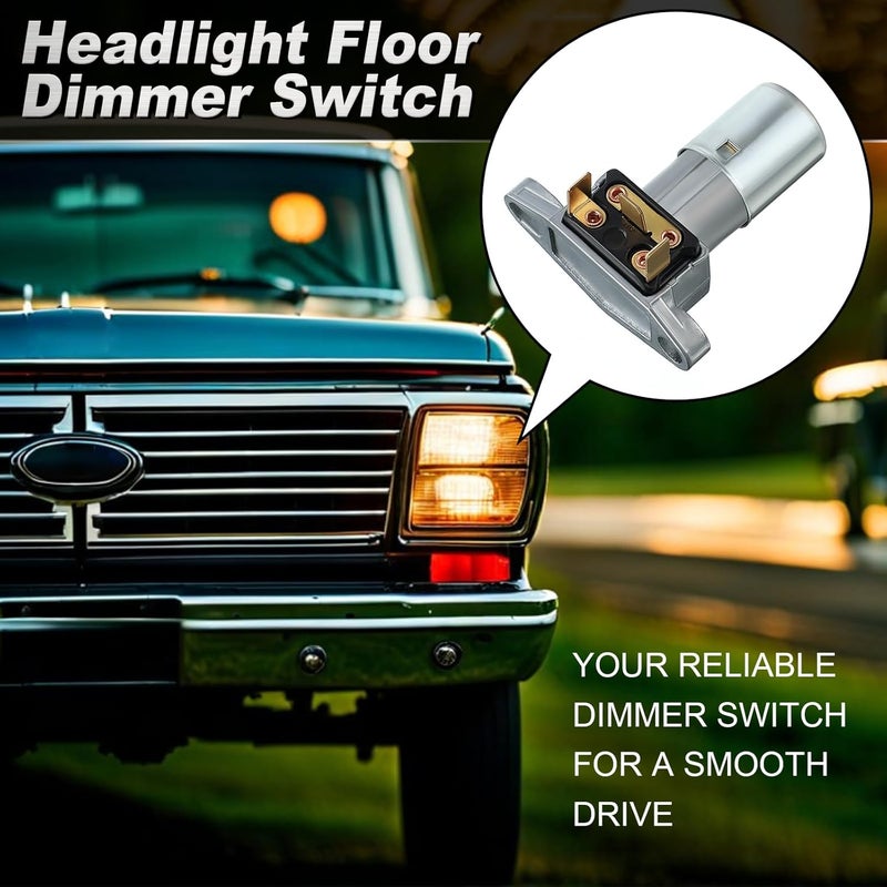 Feekoon DS70T Headlight Dimmer Switch, Floor Mounted Car Light Dimmer Switch with 3 Terminal, OEM Replacement - Image 2